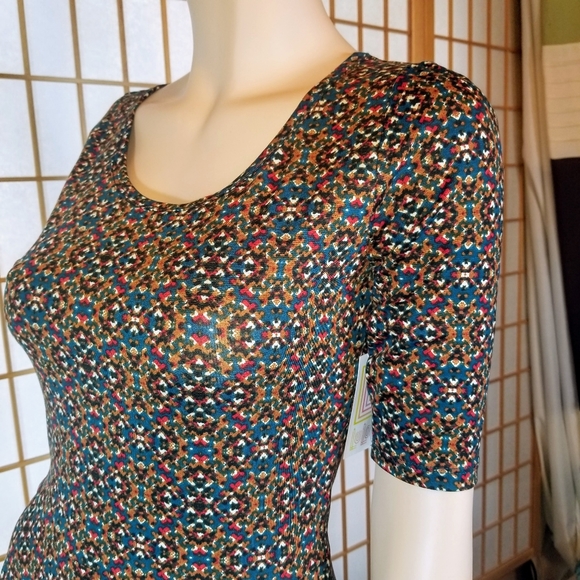 {LuLaRoe} NICOLE dress, multicolored print, sz S - Picture 3 of 8